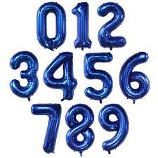 40 Inch Foil Dark Blue Number Balloon